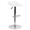 Emma and Oliver Solid Wave Seat Vinyl Adjustable Height Barstool with Chrome Base